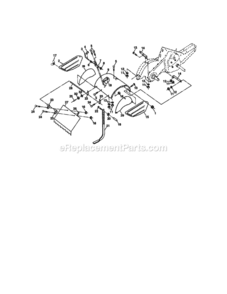 Page E Diagram and Parts List for  Craftsman Tiller