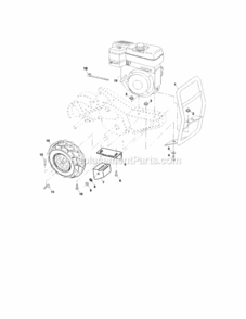 Page C Diagram and Parts List for  Craftsman Tiller
