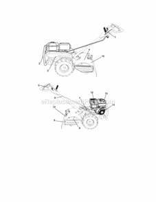 Page G Diagram and Parts List for  Craftsman Tiller