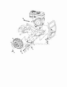 Page C Diagram and Parts List for  Craftsman Tiller