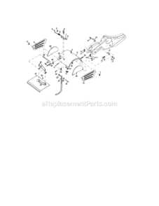 Page E Diagram and Parts List for  Craftsman Tiller