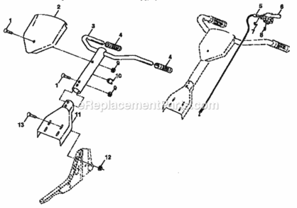 Page A Diagram and Parts List for  Craftsman Tiller
