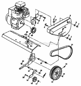 Page B Diagram and Parts List for  Craftsman Tiller