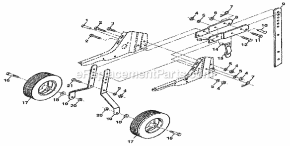 Page C Diagram and Parts List for  Craftsman Tiller