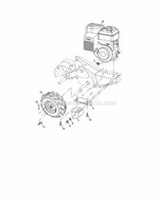Page C Diagram and Parts List for  Craftsman Tiller