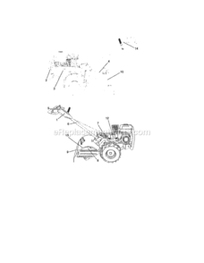Page G Diagram and Parts List for  Craftsman Tiller