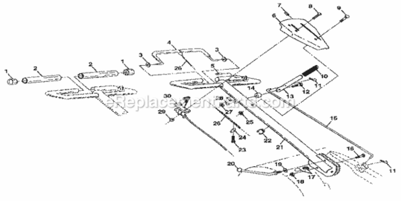 Page A Diagram and Parts List for  Craftsman Tiller