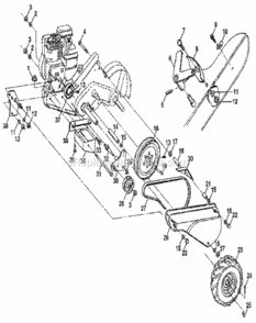 Page B Diagram and Parts List for  Craftsman Tiller