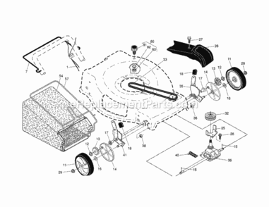 Page B Diagram and Parts List for  Craftsman Lawn Mower