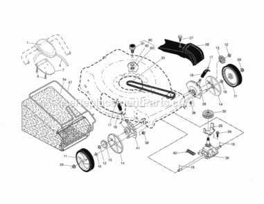 Page B Diagram and Parts List for  Craftsman Lawn Mower