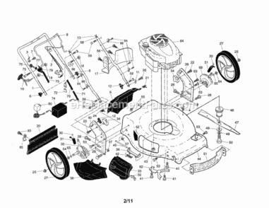 Part Location Diagram of 586837705 Craftsman Zone Control Cable