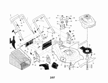 Page A Diagram and Parts List for  Craftsman Lawn Mower