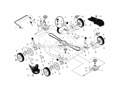 Page B Diagram and Parts List for  Craftsman Lawn Mower