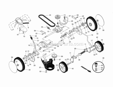 Page B Diagram and Parts List for  Craftsman Lawn Mower