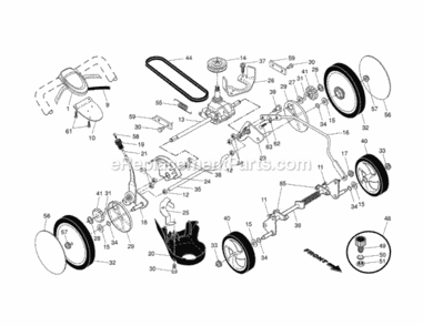 Page B Diagram and Parts List for  Craftsman Lawn Mower