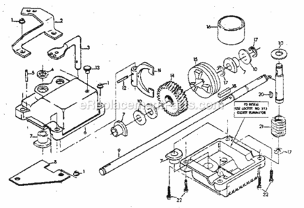 Page D Diagram and Parts List for  Craftsman Lawn Mower