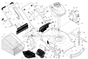 EngineHousingHandle Diagram and Parts List for  Craftsman Lawn Mower