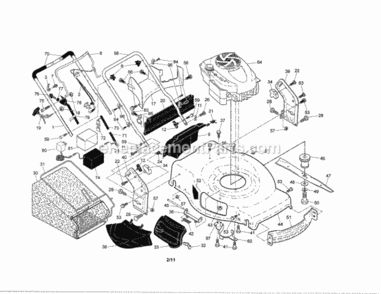 Page A Diagram and Parts List for  Craftsman Lawn Mower