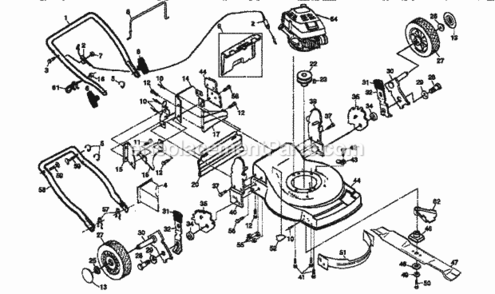 Page A Diagram and Parts List for  Craftsman Lawn Mower