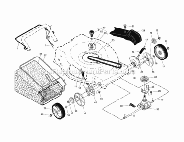 Page B Diagram and Parts List for  Craftsman Lawn Mower