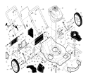 EngineHousingHandles Diagram and Parts List for  Craftsman Lawn Mower