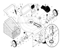 Drive ControlGear CaseWheels Diagram and Parts List for  Craftsman Lawn Mower