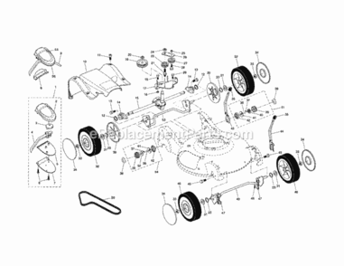 Page B Diagram and Parts List for  Craftsman Lawn Mower