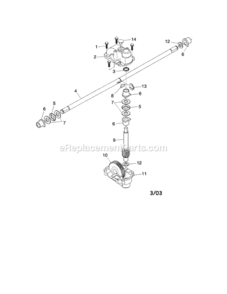 Page C Diagram and Parts List for  Craftsman Lawn Mower