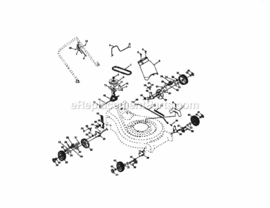 Page B Diagram and Parts List for  Craftsman Lawn Mower