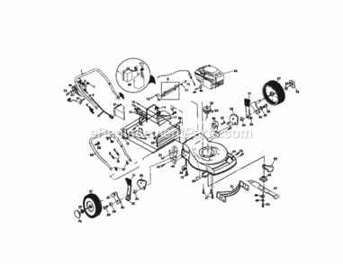 Page B Diagram and Parts List for  Craftsman Lawn Mower