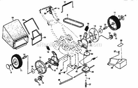 Page D Diagram and Parts List for  Craftsman Lawn Mower