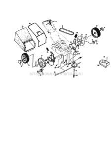 Page B Diagram and Parts List for  Craftsman Lawn Mower