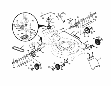 Page B Diagram and Parts List for  Craftsman Lawn Tractor