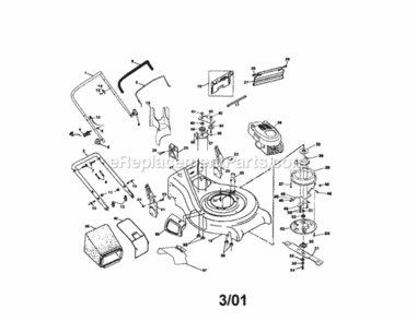 Page A Diagram and Parts List for  Craftsman Lawn Tractor
