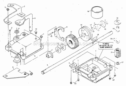 Page C Diagram and Parts List for  Craftsman Lawn Tractor