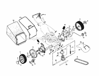 Page B Diagram and Parts List for 917378451  Craftsman Lawn Mower