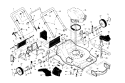 EngineHousingHandle Diagram and Parts List for  Craftsman Lawn Mower