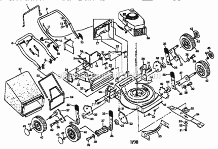 Page A Diagram and Parts List for 917387280  Craftsman Lawn Mower