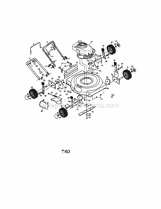 Page A Diagram and Parts List for  Craftsman Lawn Mower