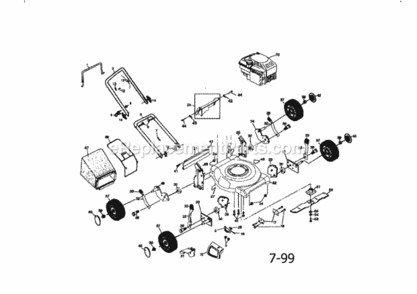 Page A Diagram and Parts List for  Craftsman Lawn Mower