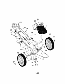 Page A Diagram and Parts List for  Craftsman Trimmer