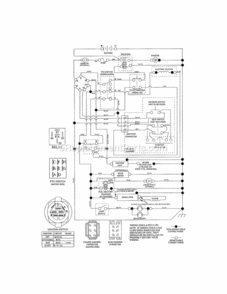 Page K Diagram and Parts List for  Craftsman Lawn Tractor