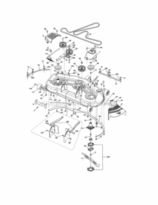 Page F Diagram and Parts List for  Craftsman Lawn Tractor