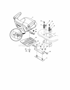 Page H Diagram and Parts List for  Craftsman Lawn Tractor