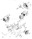 Air Compressor Diagram and Parts List for  Craftsman Compressor
