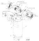 Cabinet Parts Diagram and Parts List for  Craftsman Compressor
