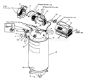 Compressor Diagram and Parts List for  Craftsman Compressor