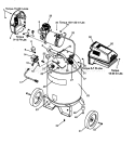 Compressor Diagram and Parts List for  Craftsman Compressor