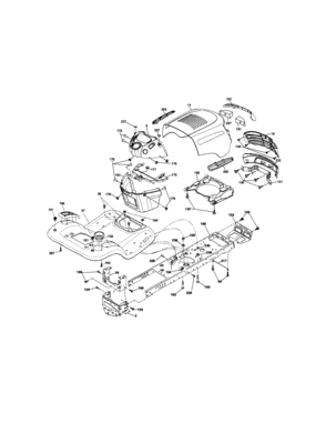 Chassis Diagram and Parts List for  Craftsman Lawn Tractor