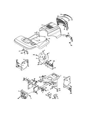 Chassis And Enclosures Diagram and Parts List for  Craftsman Lawn Tractor